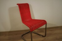 Reparatur TECTA B20 Kragstuhl Sitzschale mit Peddigrohr 3,5mm in Rot