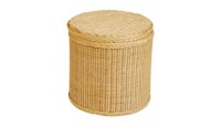 Rattan, Wäschekorb Rund in Honig