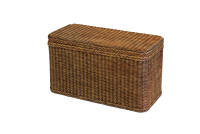 Rattan, Wäschetruhe rechteckig in Toast Braun